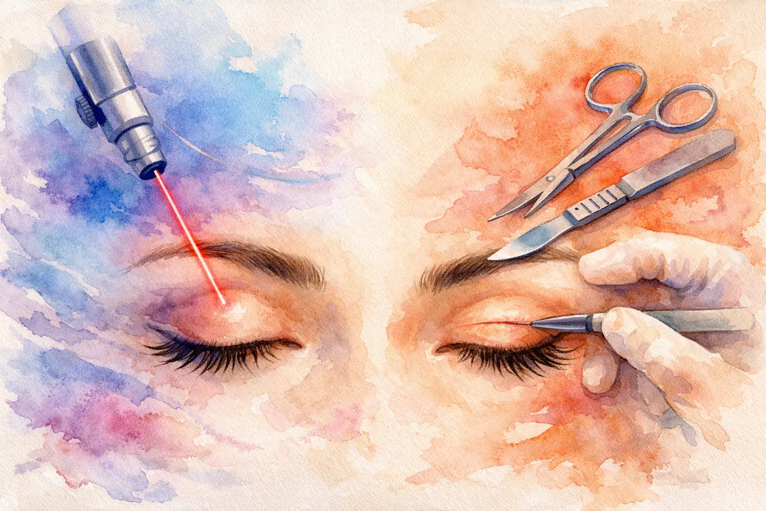 Blefaroplastia a laser ou com bisturi: qual escolher?